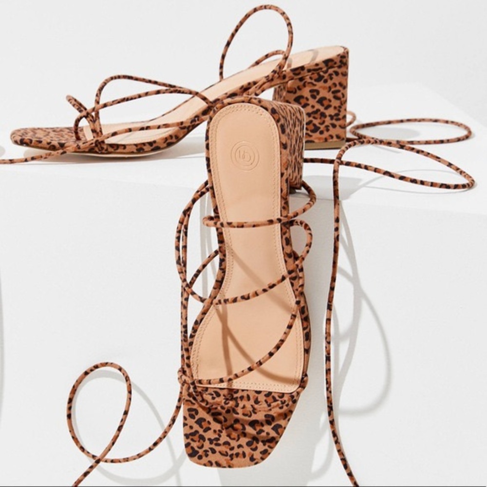 Urban Outfitters Alexa leopard strappy sandals